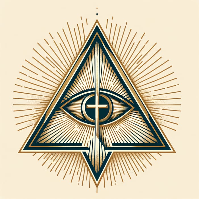 Symbolic Logo: Eye of God & Cross for Word of Faith Church