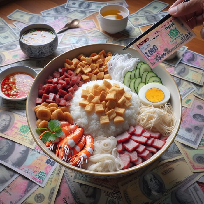 10k Bowl of Rice - Vietnamese Cuisine | AI Art Generator | Easy-Peasy.AI