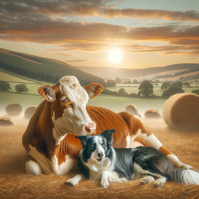 Cow's Unbreakable Bond with Best Friend - Heartwarming Image