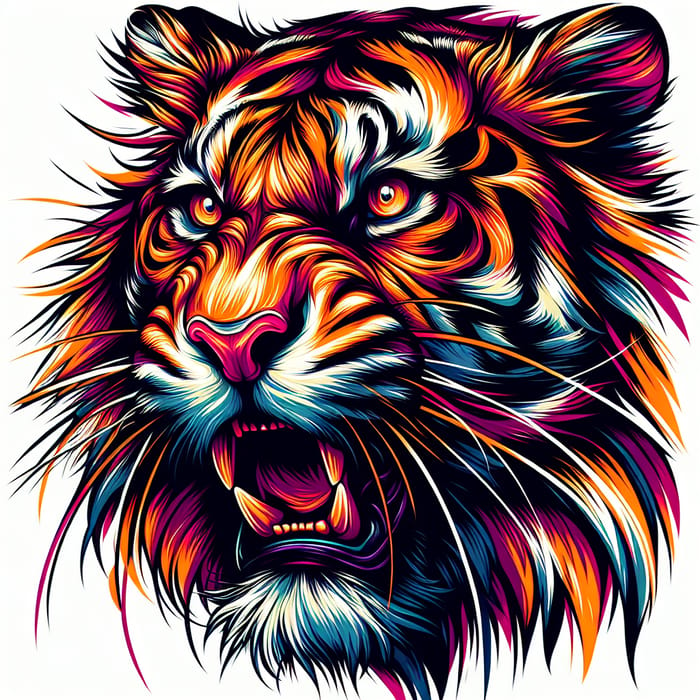 Furyart - Illustration of a Powerful Tigress