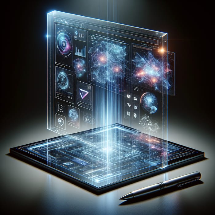 Futuristic Holographic Tablet in Action