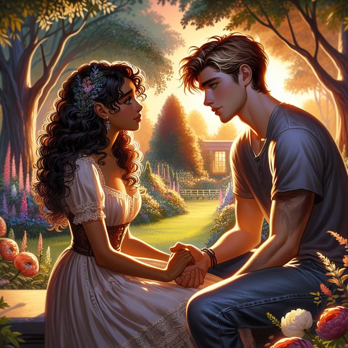 Romantic Boy and Girl Love Story | Enchanted Garden Romance