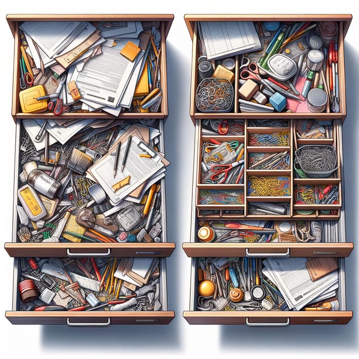 Transform Your Drawer: Chaos to Order Before & After