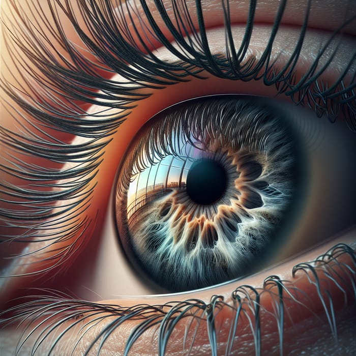Detailed Eye Close-Up with Beautiful Reflections