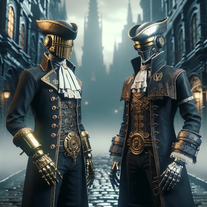 Daft Punk as Bloodborne Characters: Gothic Electronic Fusion