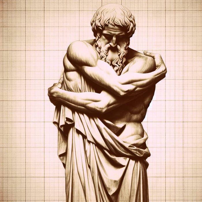 Pythagoras Statue with Raised Arm - Ancient Greek Philosopher