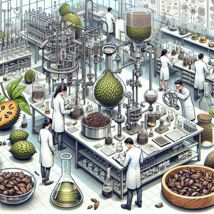 Laboratory Distillation of Graviola Seeds