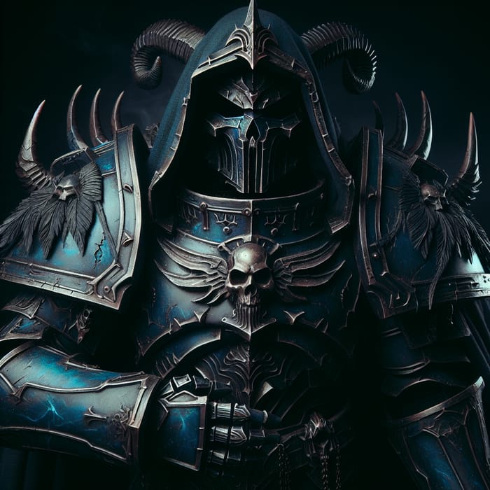 Chaos Space Marine in Dark Armor | Mystery & Dread Unveiled