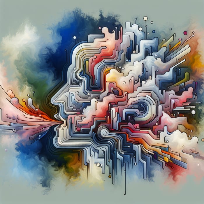 Abstract Representation of Aphasie: Chaos & Color Symphony