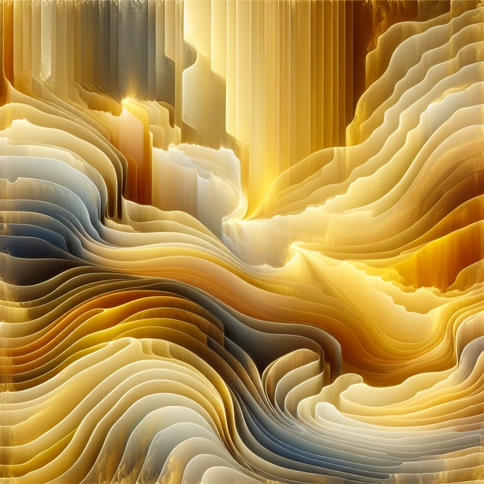 Abstract Gold Layers - Visualizing Radiant Sea of Gold