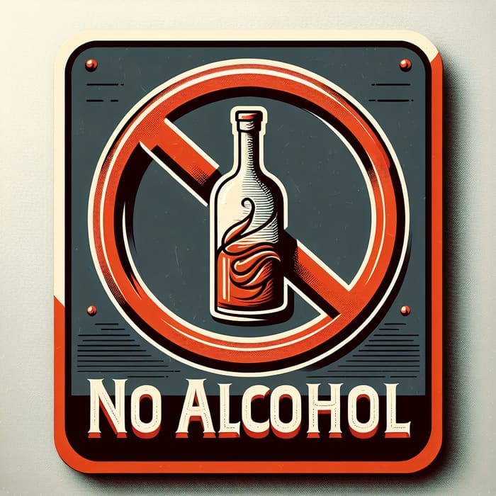 No Alcohol Sign - Detailed Symbol for Public Spaces