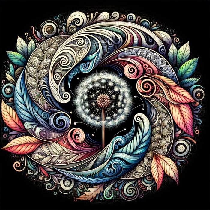 Feminine Energy Mantra Artwork with Spirals & Vortices