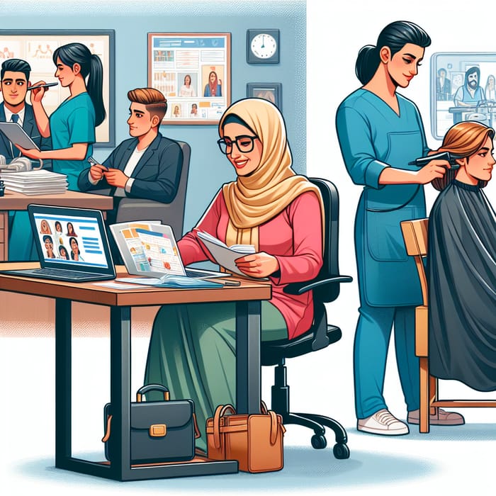 Busy Middle-Eastern Mother: Hospital Administrator & Hairdresser