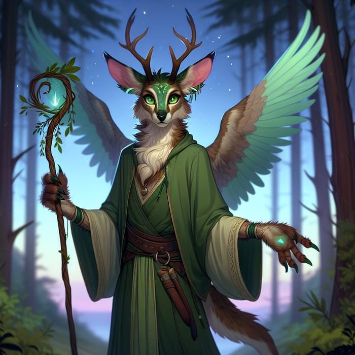 Mystical Forest Guardian | Enchanting Character with Animal Features