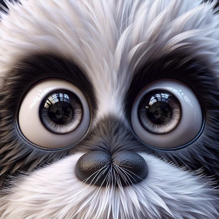 Super Realistic Panda Eyes - Hyper-Realistic Depiction