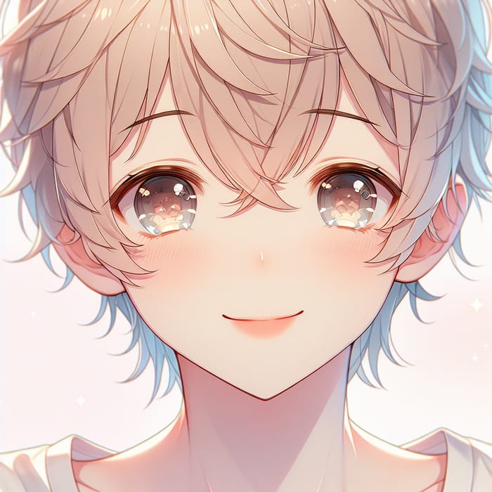 Innocent Anime Boy Illustration with Soft Features | Artistry Showcase