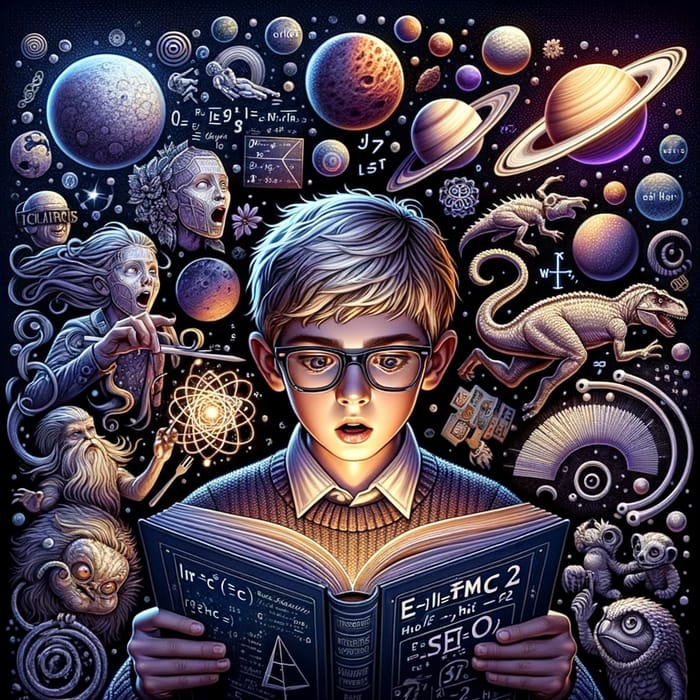 Vivid Science Kid Illustration: Wonders Collage for TikTok