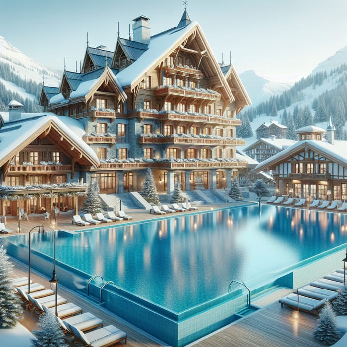 Luxury Chalet-Style Hotel with Spa & Open Swimming Pool at Ski Resort