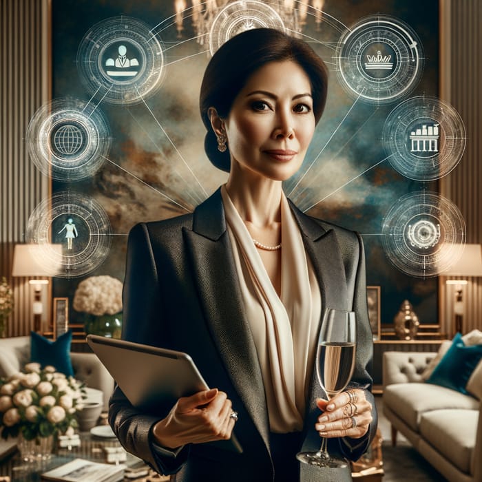 Luxurious Asian CEO's Wife in Elegance