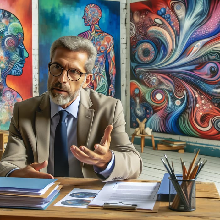 Professional Psychologist Vladimir Ariev | Abstract Artwork Conversation