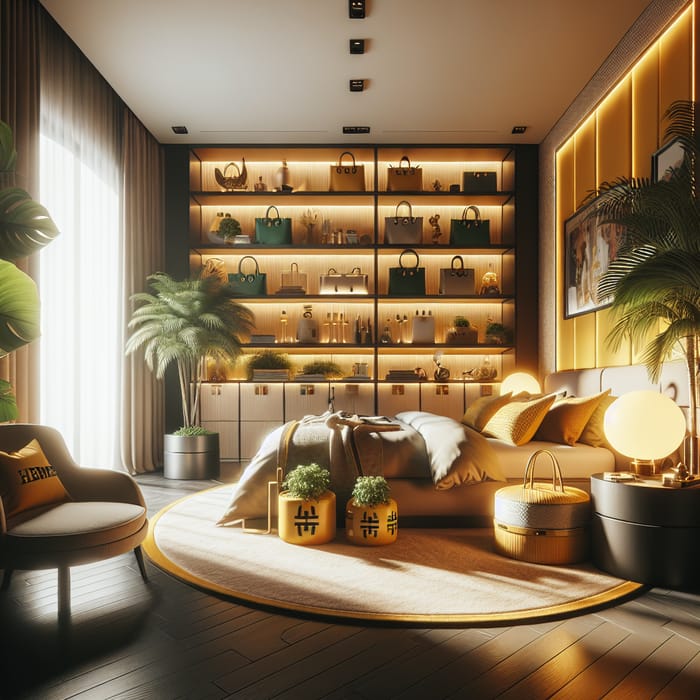 Luxurious Bedroom Design: Minimalist Aesthetic with Hermes-inspired Luxury