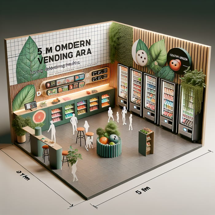 Curated 5m x 5m Vending Area for Bowling Alley | Fresh & Modern Design