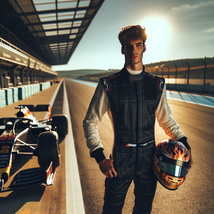 22-Year-Old Portuguese Formula 1 Racing Driver Captured on Track