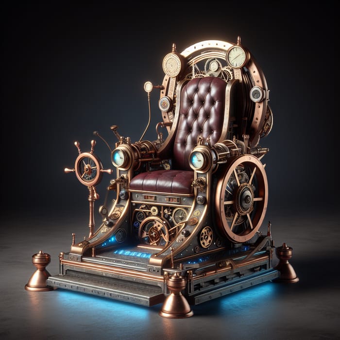 Steampunk Time Machine Crafted from Bronze and Copper