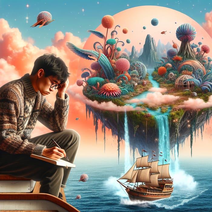 Novelist's Quest: Journey to New World for Inspiration | AI Art ...
