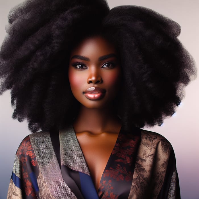 Empowerment through Fashion: Black Afro Curvy Woman