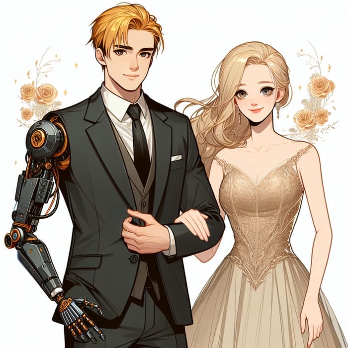 Edward Elric and Winry Rockbell | Modern Suit and Elegant Dress
