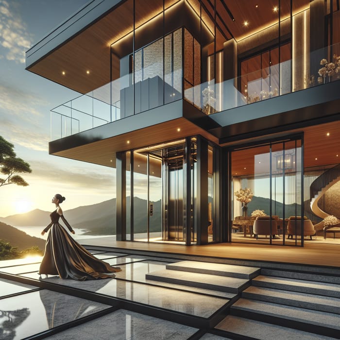 Stunning Villa with Panoramic Glass & Elevator