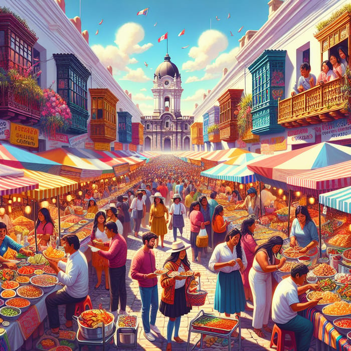 Colorful Peruvian Street Food and Culture Exploration