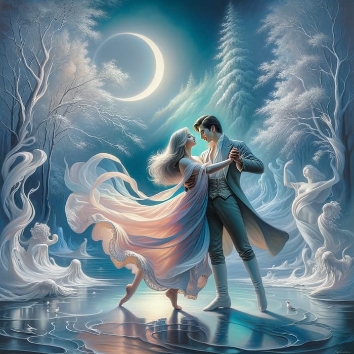 Enchanting Winter Wonderland Dance - Salvador Dali Inspired