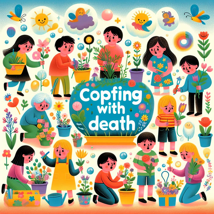 Vibrant Children's Coloring Book: Coping with Death & Memories