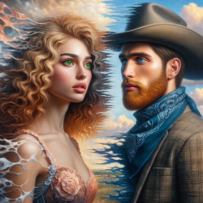 Enchanting Encounter: Spirited City Girl & Gentle Cowboy in Moments of Collision