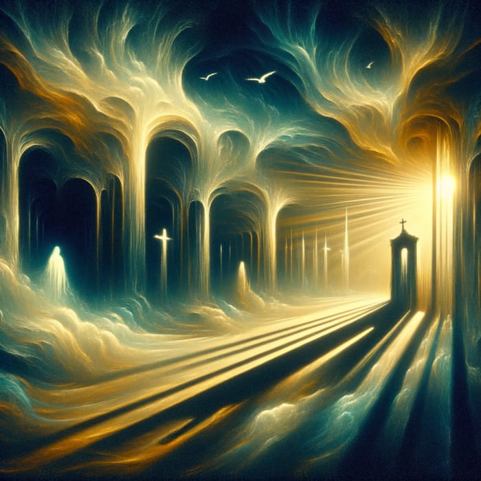 Dreamlike Surrealism: Gothic Essence with Dali-Inspired Shadows