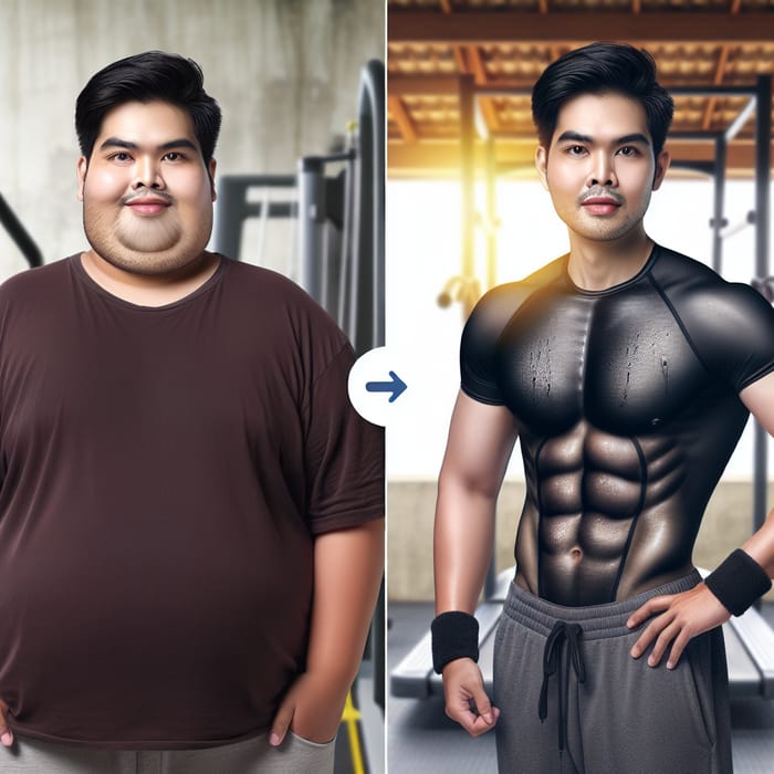 Transformation: From Overweight to Fit | Asian Male Gym Success Journey