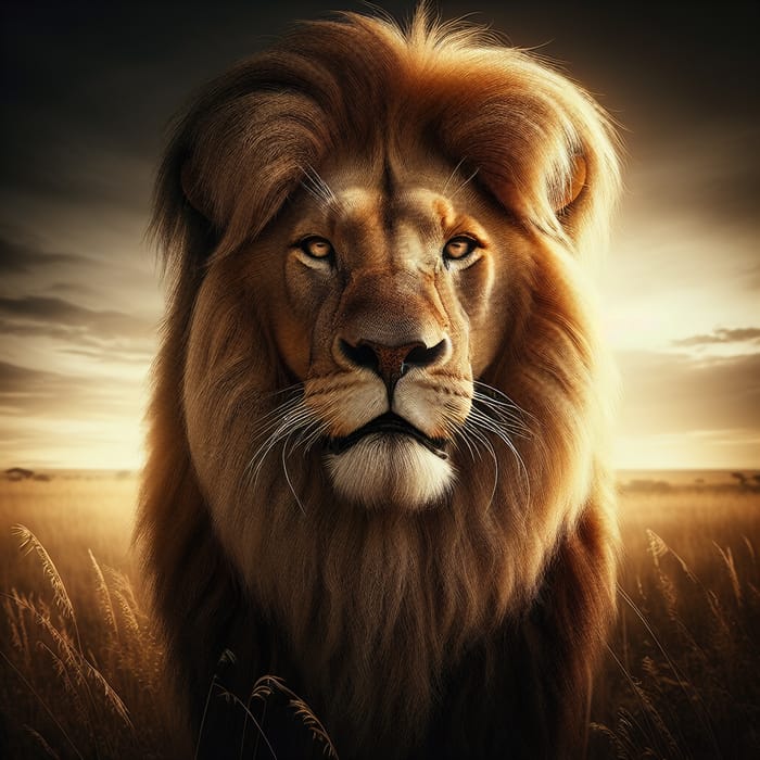 Majestic Lion - In the Heart of the African Savannah