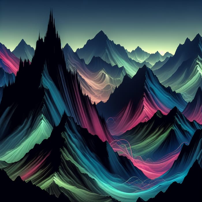 Mind-Bending Mountains: Abstract Palette Imagery
