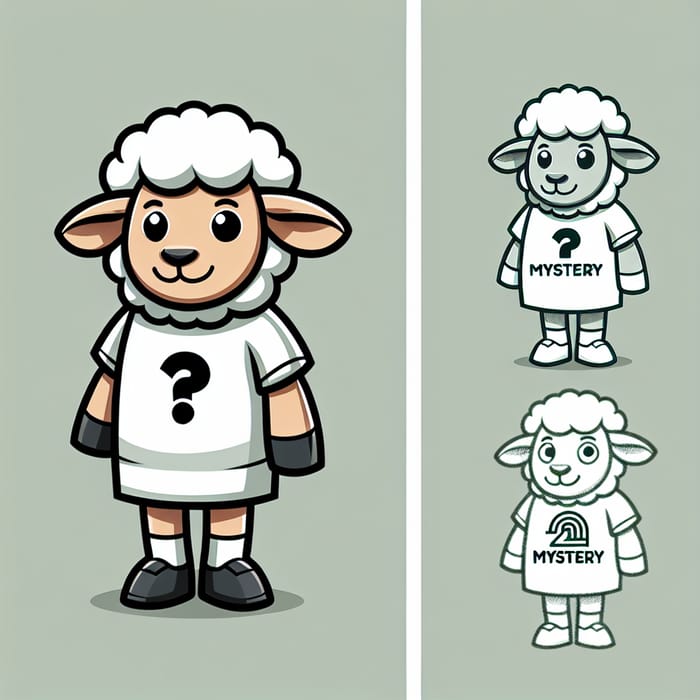 Friendly Sheep Character Design - Mystery Theme