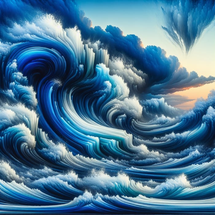 Ocean Waves Abstract Scene | Mesmeric Water Undulations