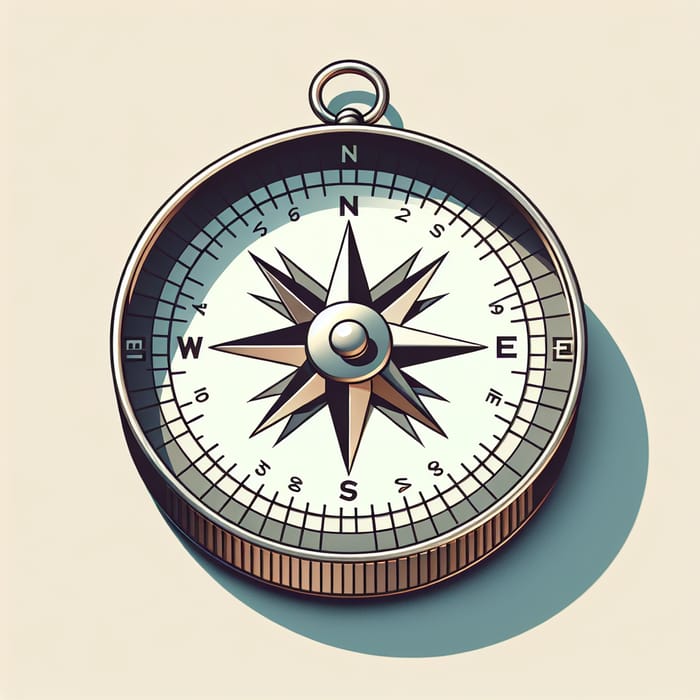 Simple Metal Compass Image for Direction Enthusiasts