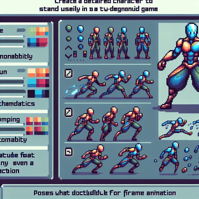 Create Vibrant Pixel Art Character for 2D Game Animation