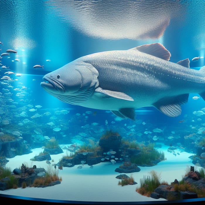 Captivating Giant Fish in Enormous Aquarium
