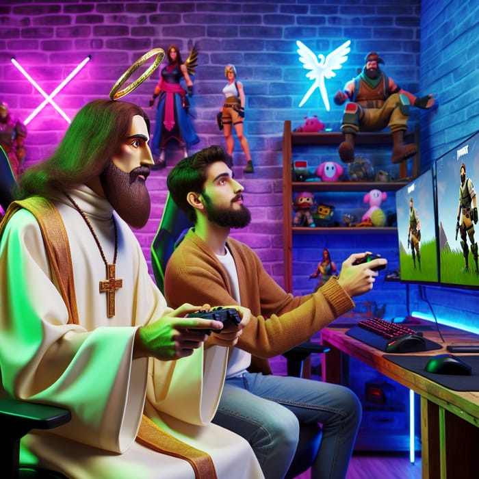 Jesus Playing Fortnite with Tfue: Epic Gaming Session