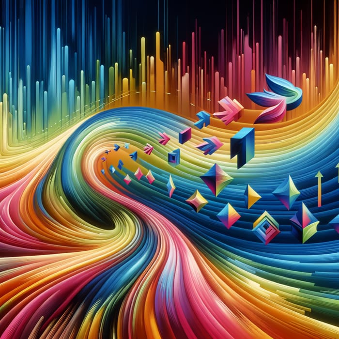 Abstract Transformation: Colorful Shapes & Dynamic Motion