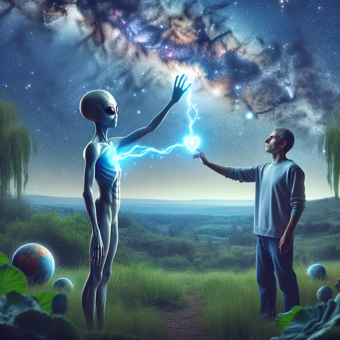 Alien Energy Connection in Garden | Reaching Human Soul