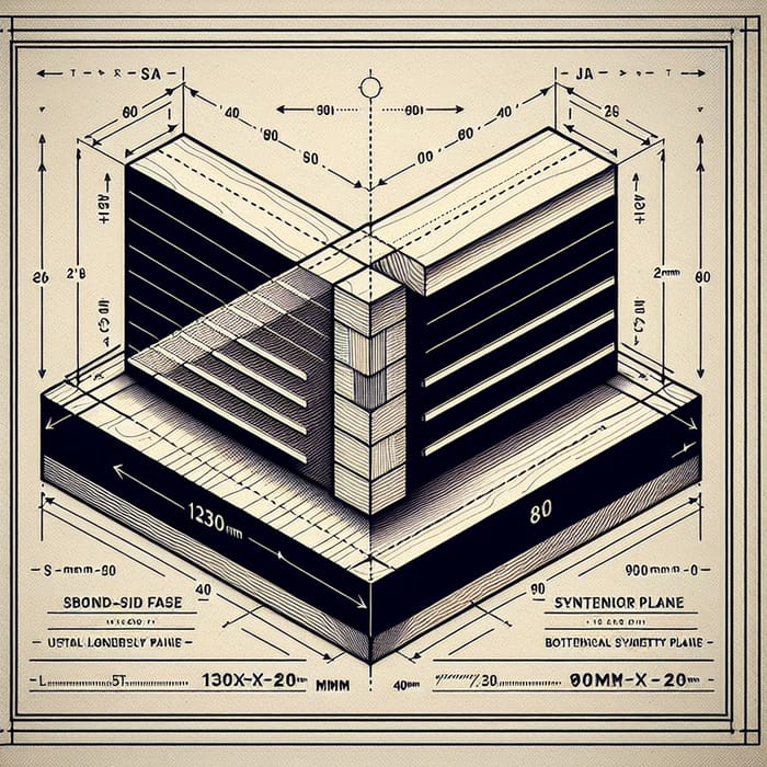 Visualizing Symmetrical Setup of Rectangular Block with Prism and Grooves