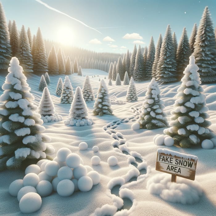Winter Wonderland: Stunning Fake Snow Landscape